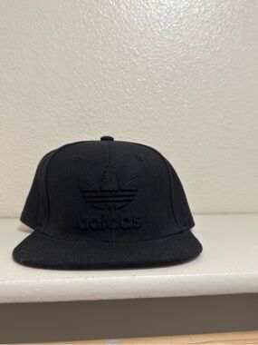 Adidas Black Trefoil Structured Snapback Hat
